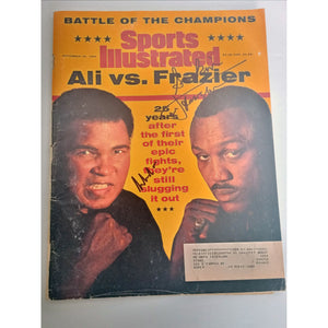 Muhammad Ali and Joe Frazier 1996 full Sports Illustrated magazine signed with proof