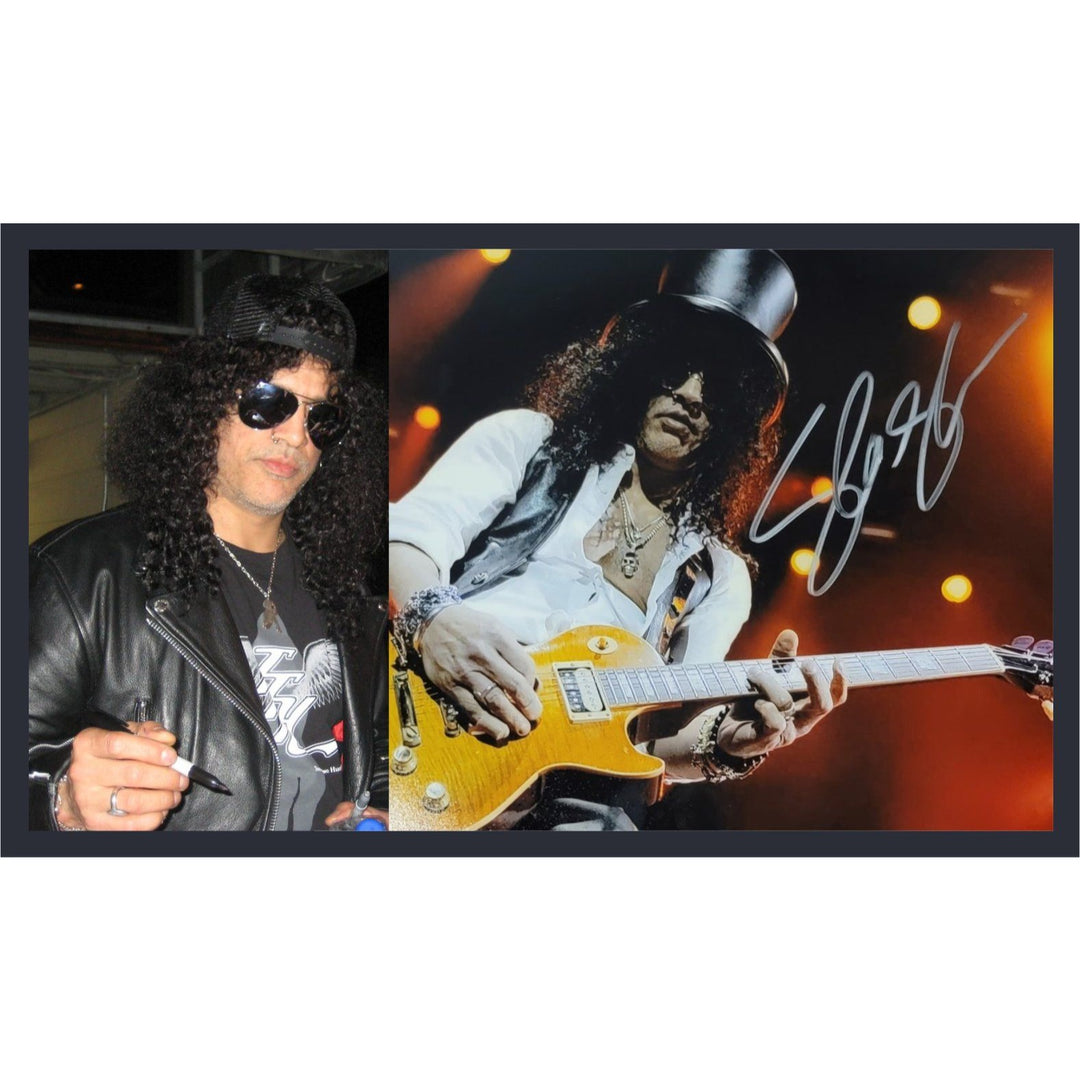 Saul Hudson Slash of Guns and Roses 8 x 10 photo signed with proof - Awesome Artifacts 