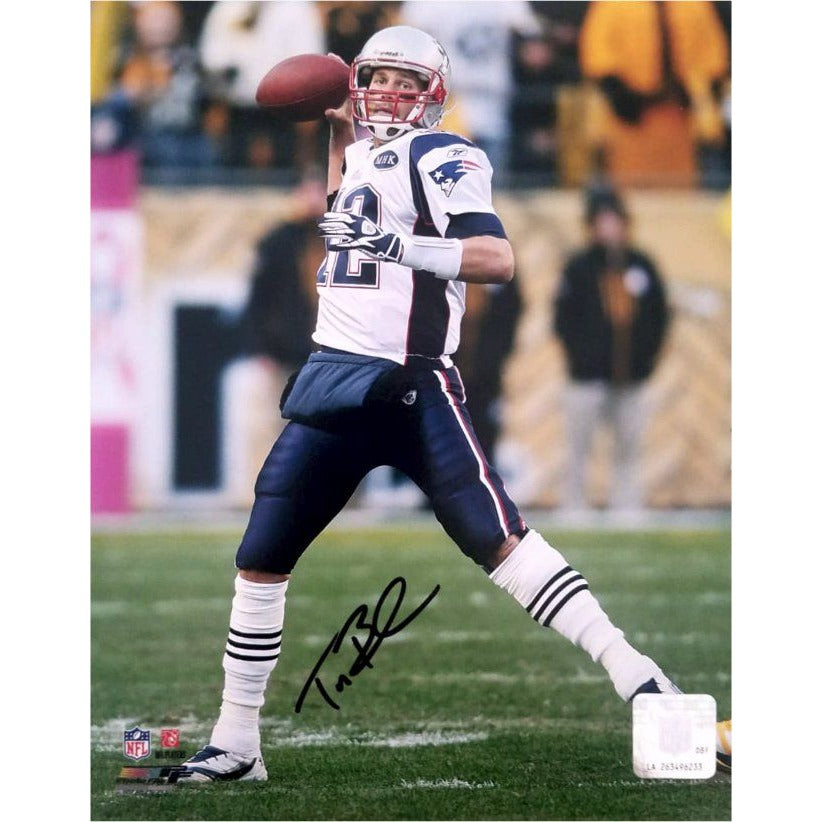 Tom Brady g o a t eight by 10 photo sign with proof