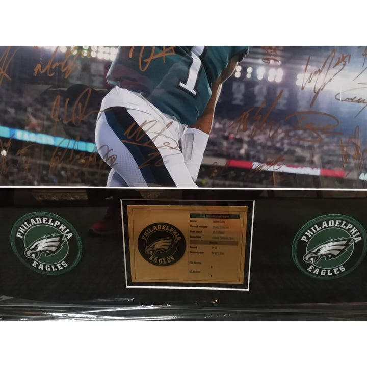 Jalen Hurts 2022 Philadelphia Eagles team signed 16x20 photo framed signed with proof