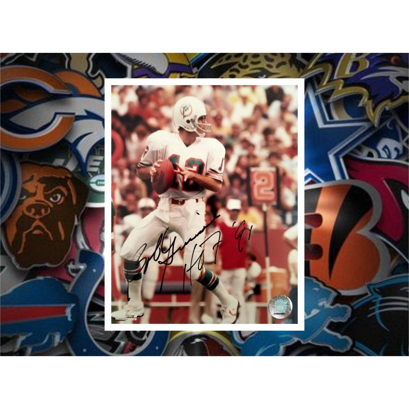 Bob Griese Miami Dolphins Hall of Fame quarterback 8x10 photo signed with proof