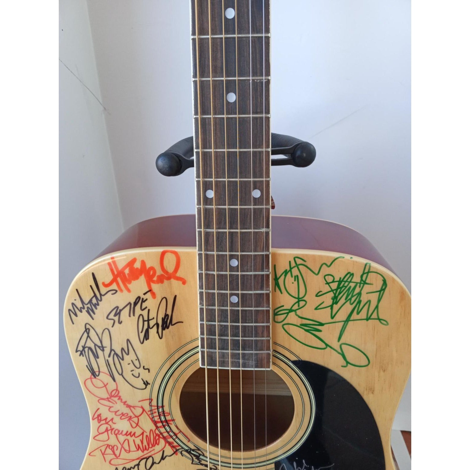 Tom Petty REM Fleetwood Mac Heart'80s Rock icons signed acoustic guitar with proof