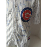 Load image into Gallery viewer, Chicago Cubs world champions Joe Maddon Chris Anthony Rizzo Kris Bryant team signed jersey with proof
