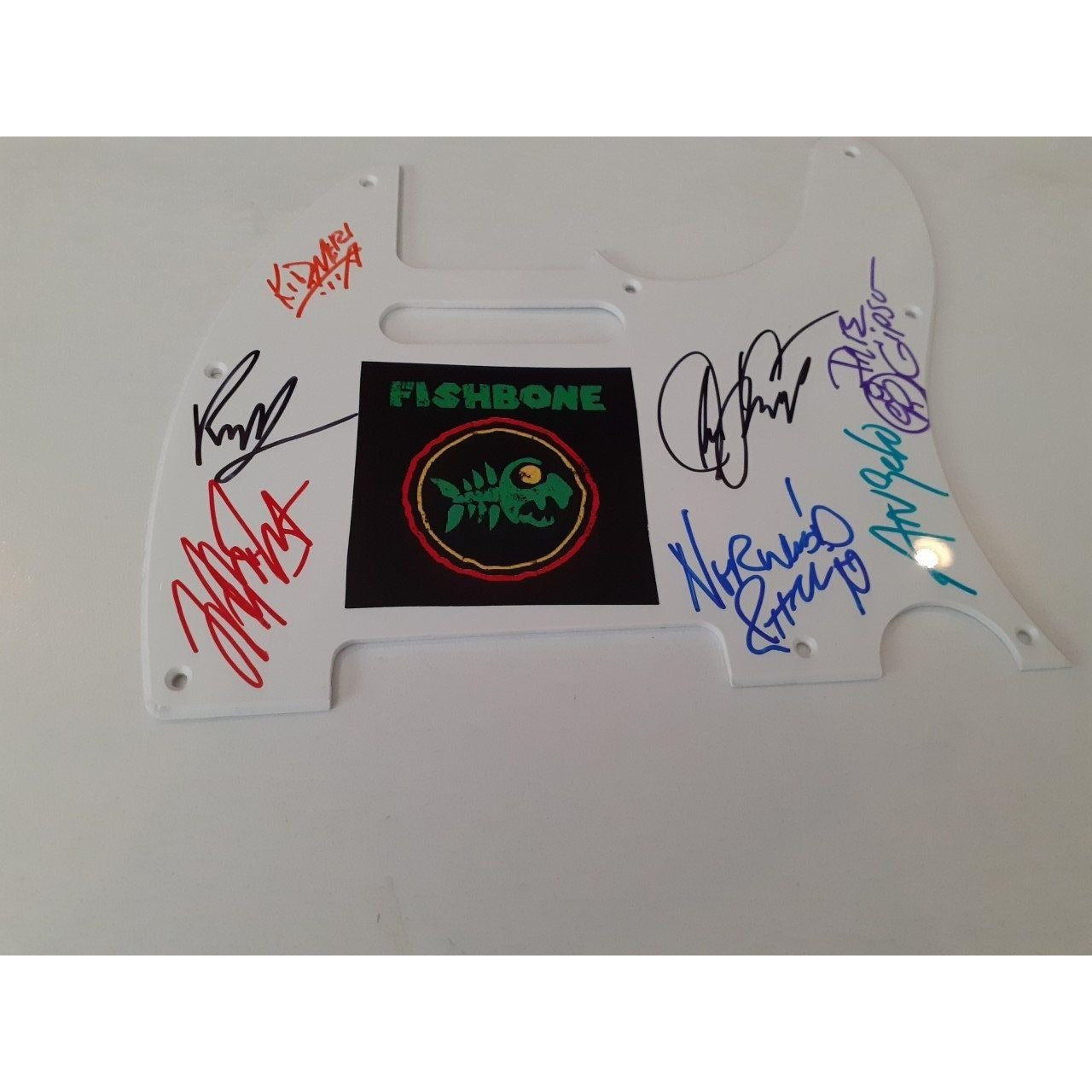 Fishbone Angelo Moore Norwood Fisher Rocky George signed pickguard