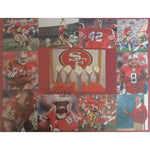 Load image into Gallery viewer, Joe Montana Jerry Rice John Taylor Bill Walsh San Francisco 49ers 11 by 14 photo sign with proof
