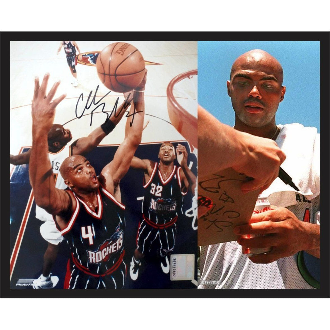 Charles Barkley Houston Rockets 8 x 10 photo signed with proof