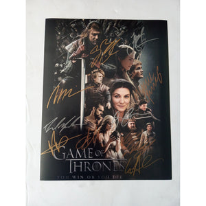 Game of Thrones 11 x 14 Lena Headey Emilia Clarke Peter Dinklage signed with proof