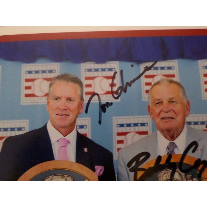 Greg Maddux Tom glavine and Bobby Cox 8 x 10 signed photo