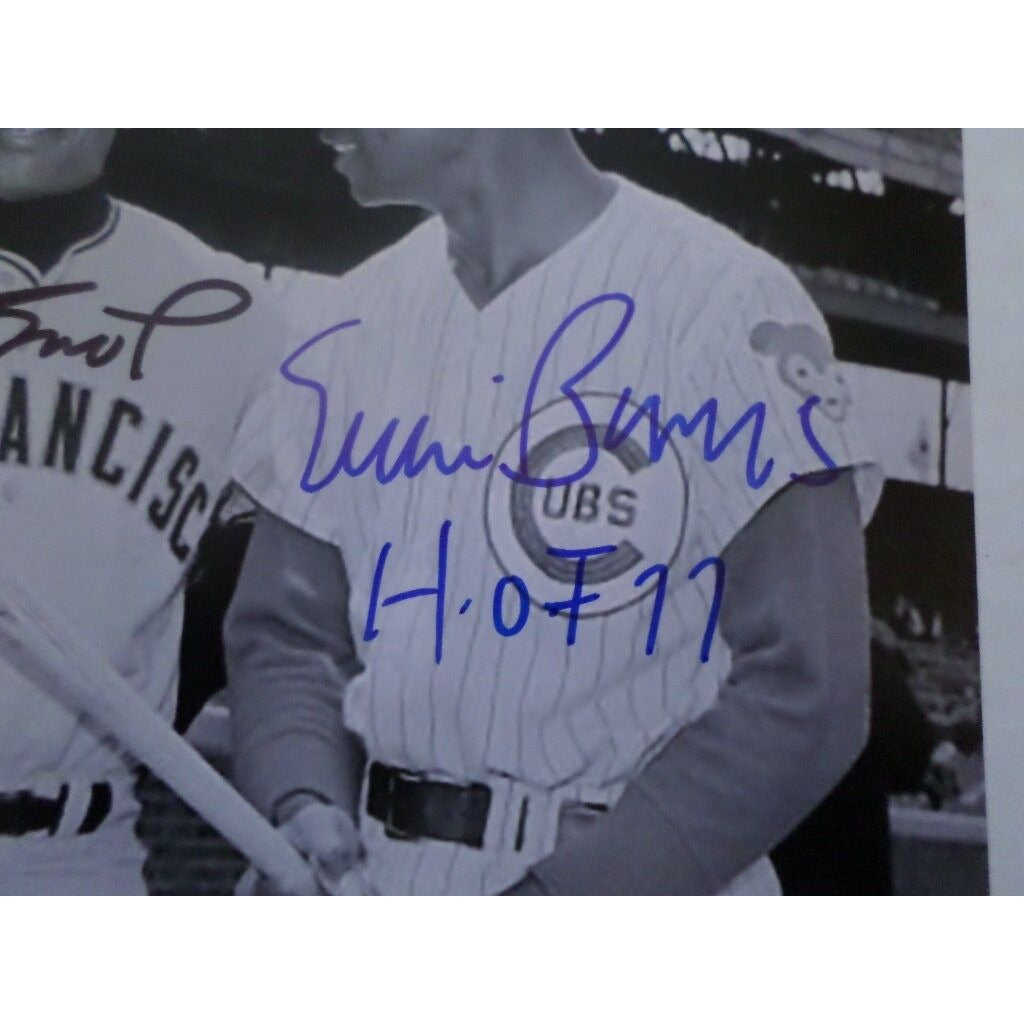 Willie Mays and Ernie Banks 8 by 10 signed photo - Awesome Artifacts 