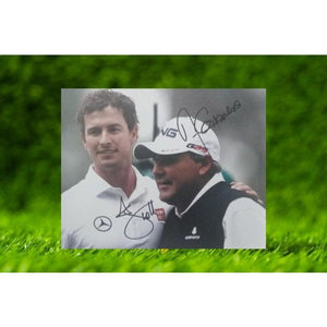 Adam Scott and Angel Cabrera PGA golf stars signed 8x10 photo with proof