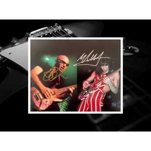 Eddie Van Halen and Joe Satriani 8 x 10 signed photo with proof