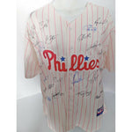 Load image into Gallery viewer, Philadelphia Phillies Ryan Howard, Jimmy Rollins, Cole Hamels, 2008 World Series champions team signed jersey with proof
