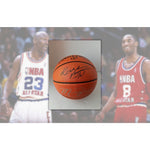 Load image into Gallery viewer, Kobe Bryant and Michael Jordan Spalding basketball NBA signed with proof
