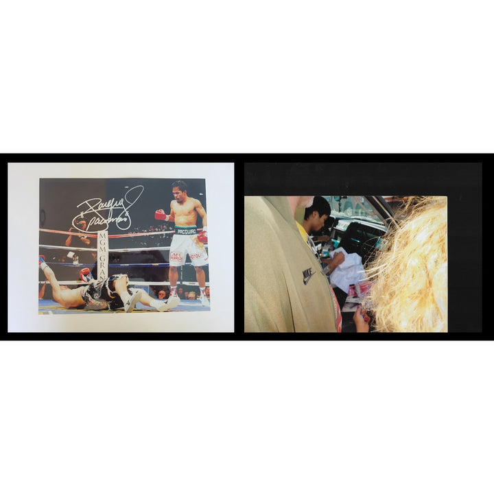 Manny Pacquiao 8 x 10 photo signed with proof - Awesome Artifacts 