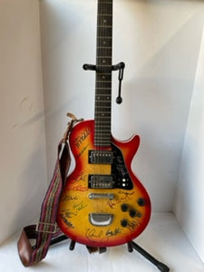 Last Waltz vintage electric guitar signed Bob Dylan Van Morrison Eric Clapton Joni Mitchell 17 Rock Legends