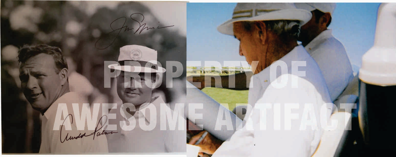 Arnold Palmer and Jack Nicklaus 8 x 10 photo signed with proof