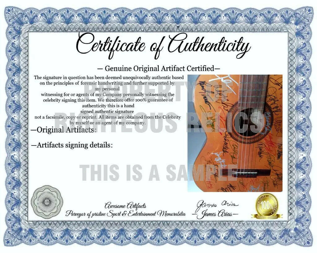 Country Legends Merle Haggard, Gene Autry, Brooks & Dunn, Dolly Parton, Kenny Rogers 40'' acoustic guitar signed with proof