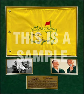 Brooks Koepka PGA golf star embroidered flag sign with proof