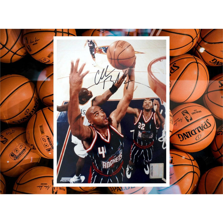 Charles Barkley Houston Rockets 8 x 10 photo signed with proof