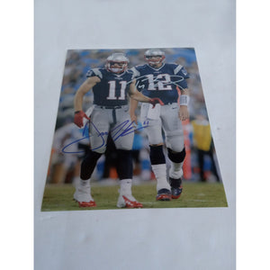 Tom Brady and Julian Edelman 8 by 10 signed photo with proof