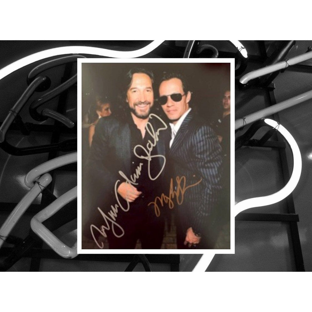 Marco Antonio Solis and Mark Anthony 8x10 photo signed with proof - Awesome Artifacts 