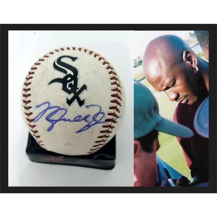 Michael Jordan Chicago White Sox official spring training baseball signed with proof with free case