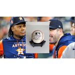 Load image into Gallery viewer, Houston Astros Framber Valdez and Justin Verlander MLB Rawlings game baseball
