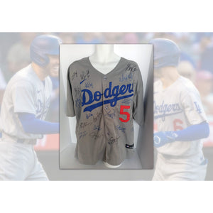 Freddie Freeman 2022 Los Angeles Dodgers team signed jersey with