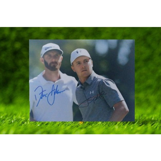 Dustin Johnson and Jordan Spieth signed 8x10 photo with proof