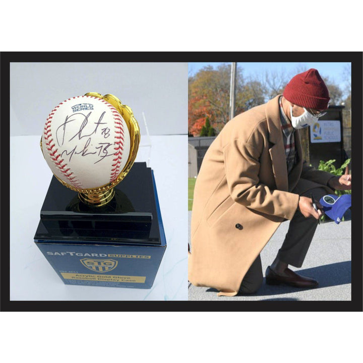 2018 Boston Red Sox World Series ball signed by Mookie Betts and j.d. Martinez with free case