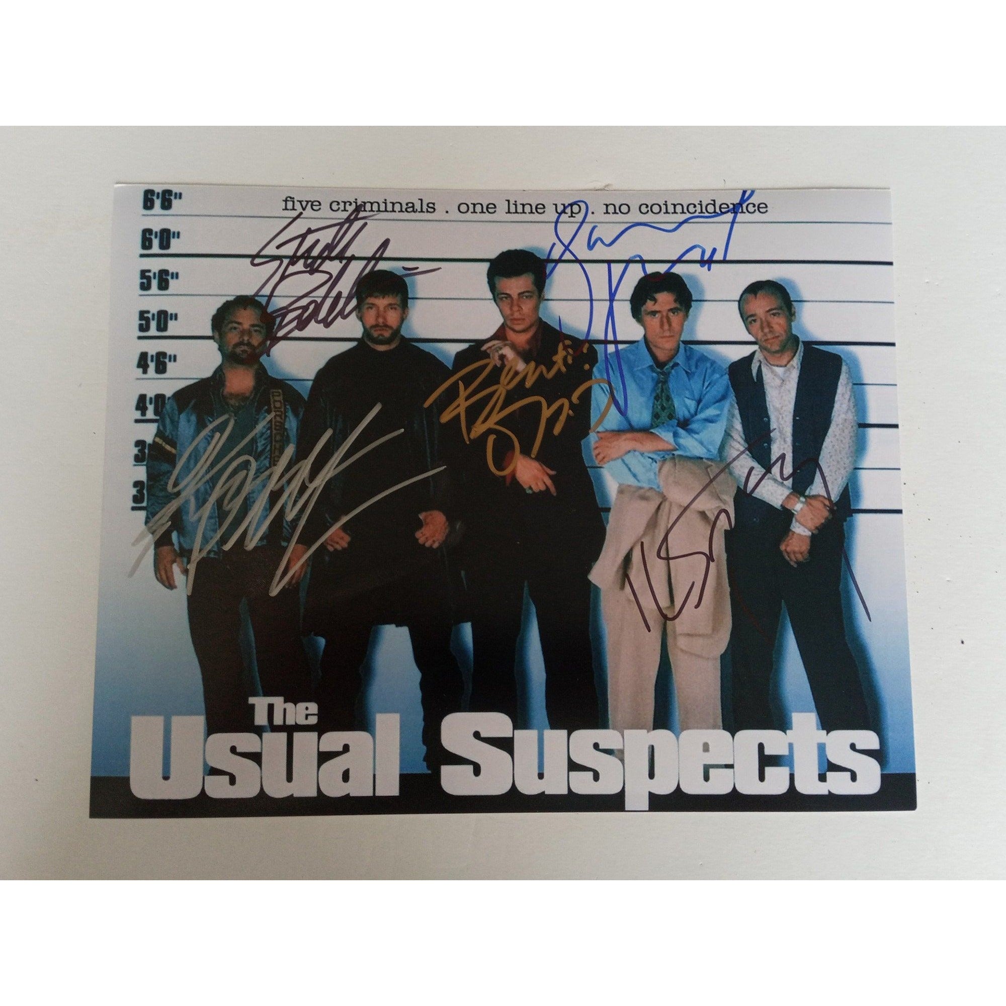 Usual Suspects Stephen Baldwin, Kevin Spacey, Gabrielle Brand, Kevin Pollak 8 x 10 signed photo signed with proof - Awesome Artifacts 