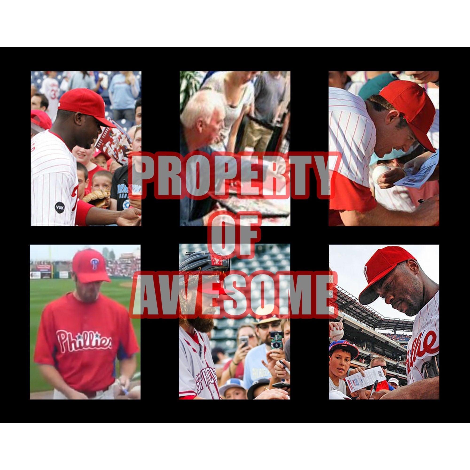 Philadelphia Phillies Ryan Howard, Jimmy Rollins, Cole Hamels, 2008 Wo –  Awesome Artifacts