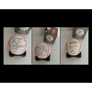 Curt Schilling, Pedro Martinez, David Ortiz 2007 Boston Red Sox team signed MLB baseball with proof