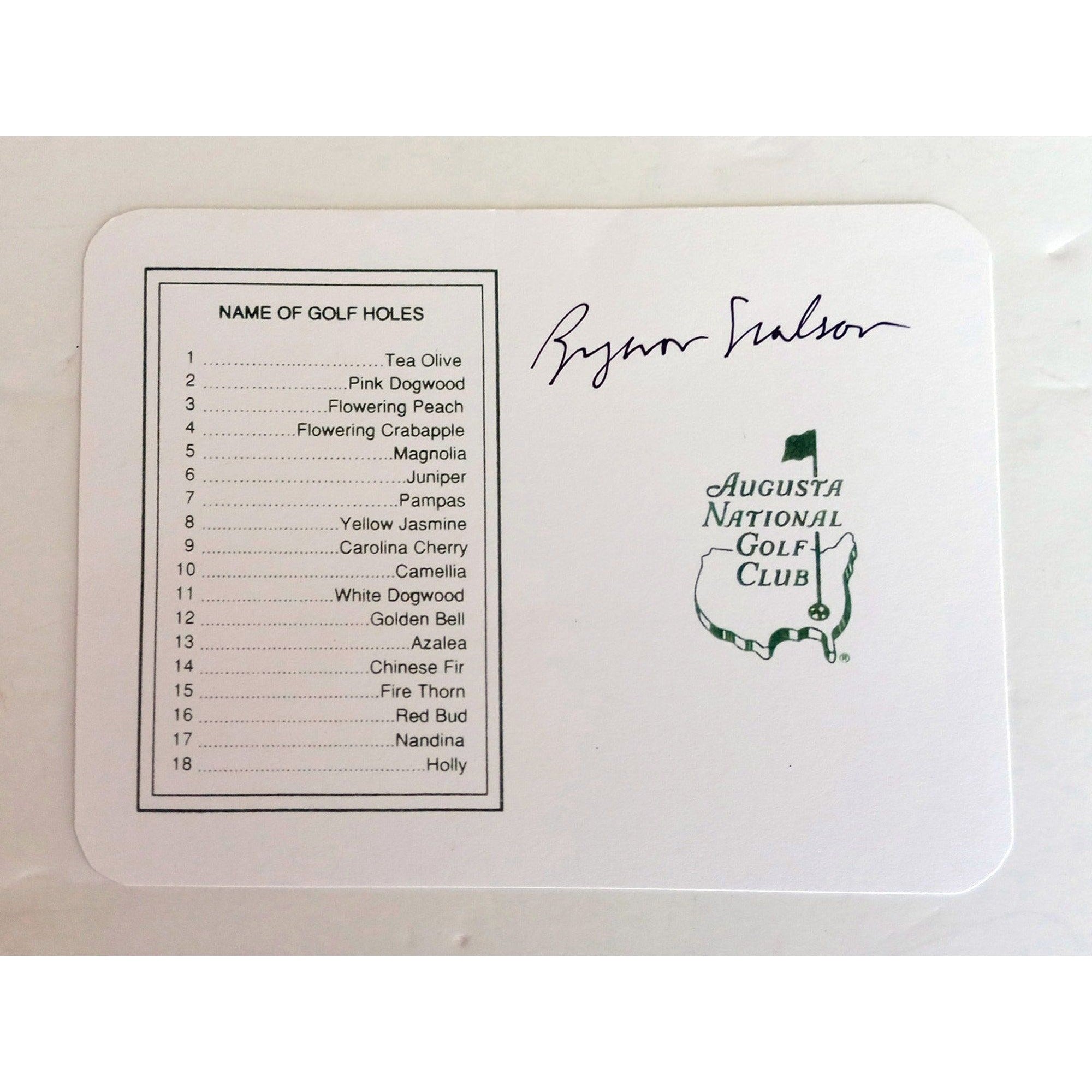 Byron Nelson Masters scorecard signed with proof