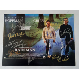 Dustin Hoffman, Tom Cruise, Rain Man cast signed 11 by 14 photo with proof