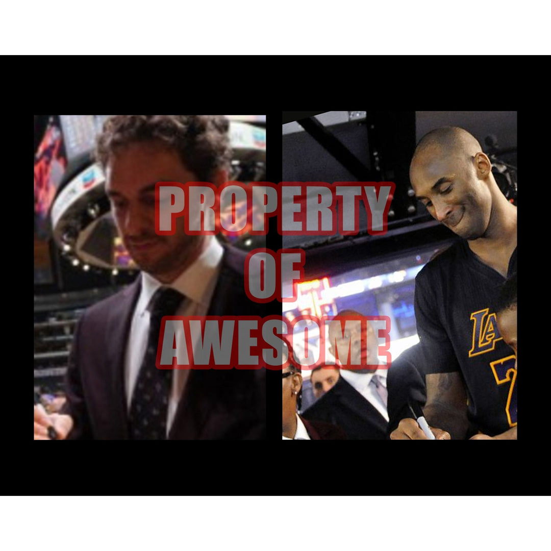 Kobe Bryant and Pau Gasol 8 x 10 sign photo - Awesome Artifacts 