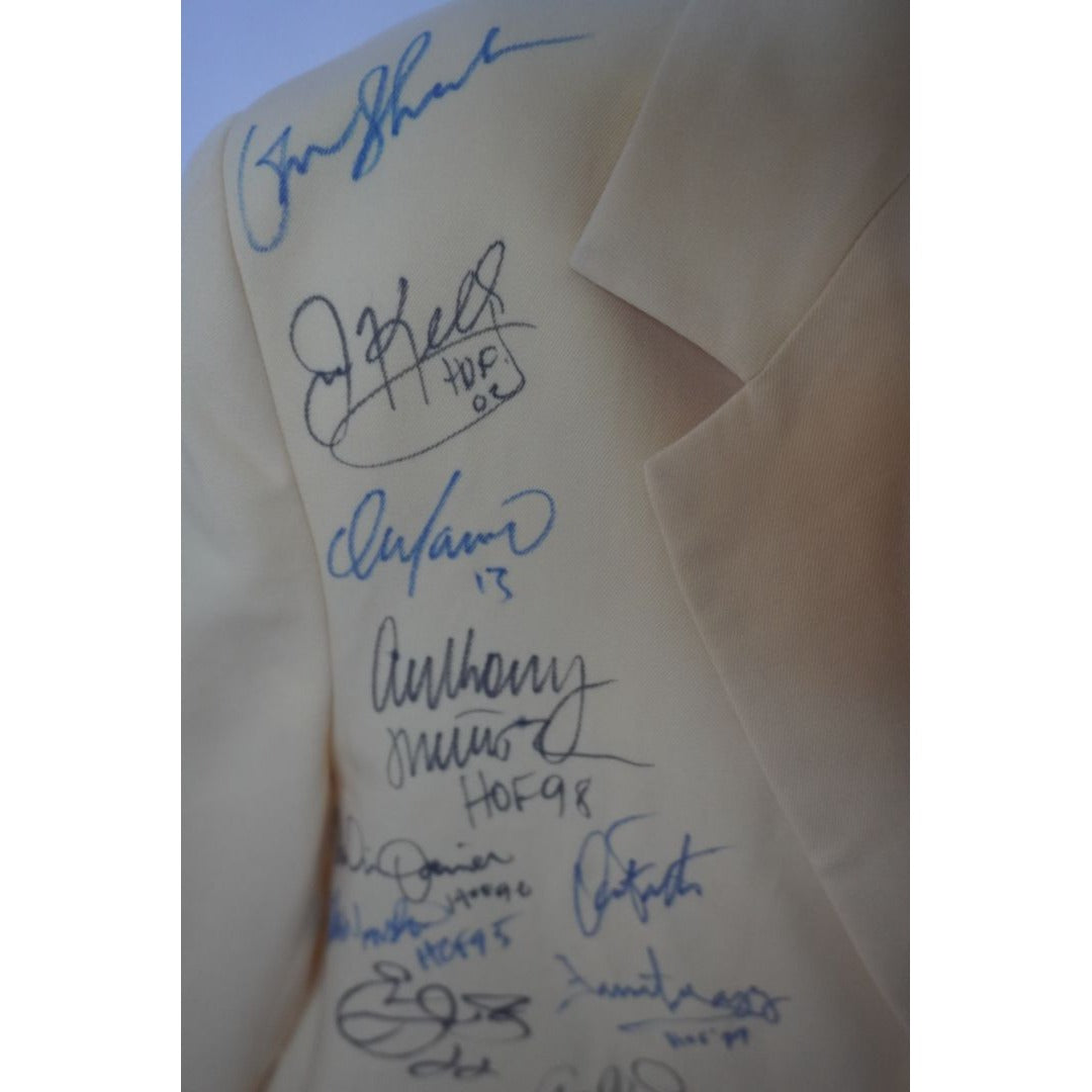 NFL Hall of Famers Bart Starr Joe Namath Joe Montana John Elway 45 in all signed Hall of Fame Jacket with proof - Awesome Artifacts 