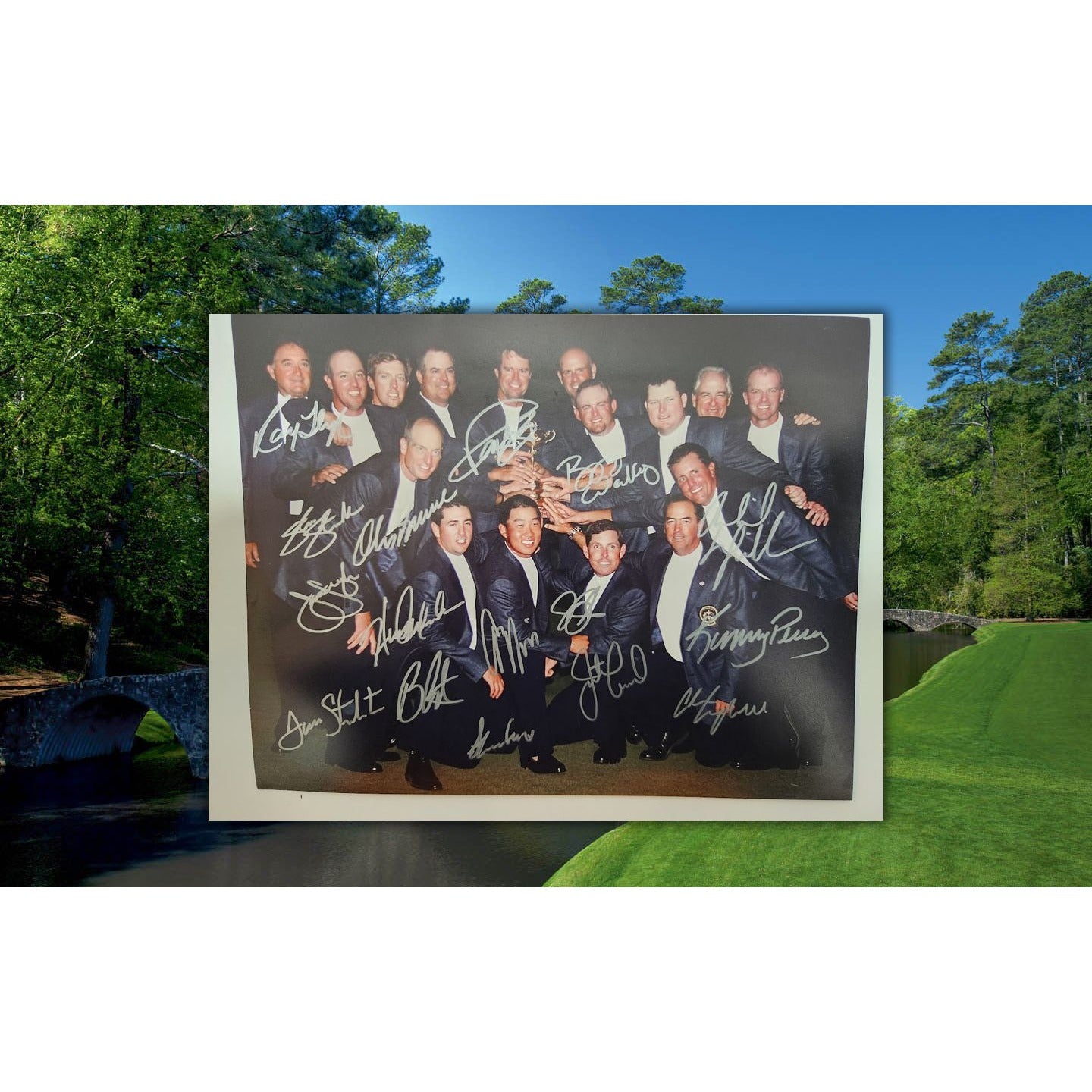 2008 USA Ryder Cup team signed Phil Mickelson Ray Floyd Paul Azinger