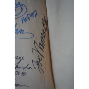 NFL Hall of Famers Bart Starr Joe Namath Joe Montana John Elway 45 in all signed Hall of Fame Jacket with proof