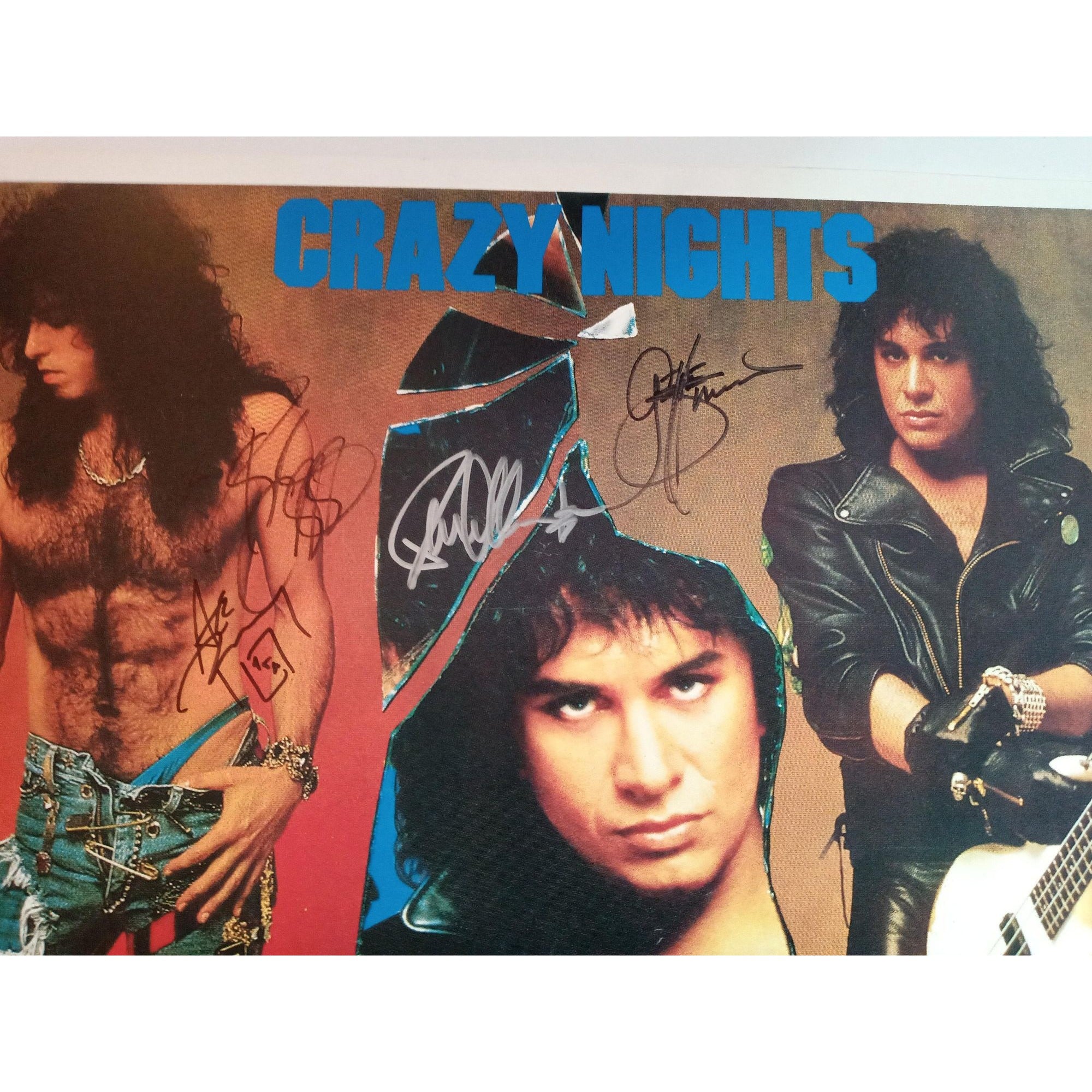 KISS Peter Criss Paul Stanley Ace Frehley and Gene Simmons signed poster