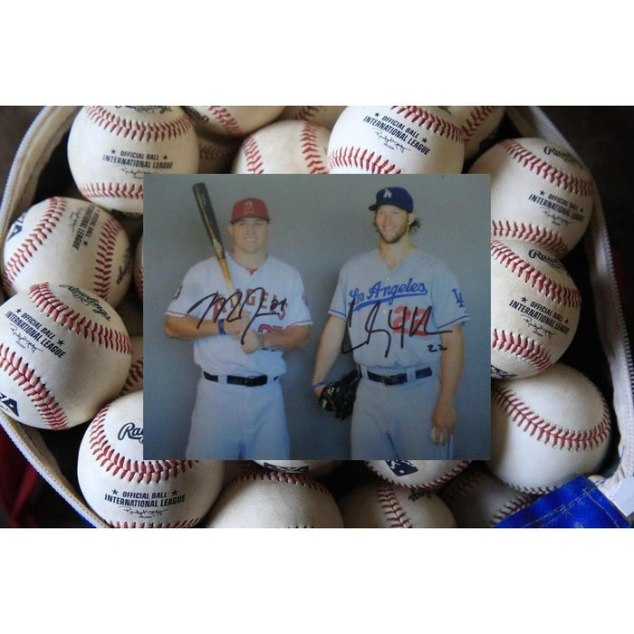 Mike Trout and Clayton Kershaw 8 by 10 signed photo with proof