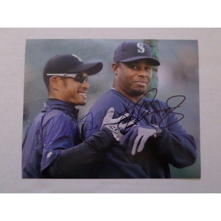 Ken Griffey jr. Ichiro Suzuki 8 by 10 signed photo with proof - Awesome Artifacts 