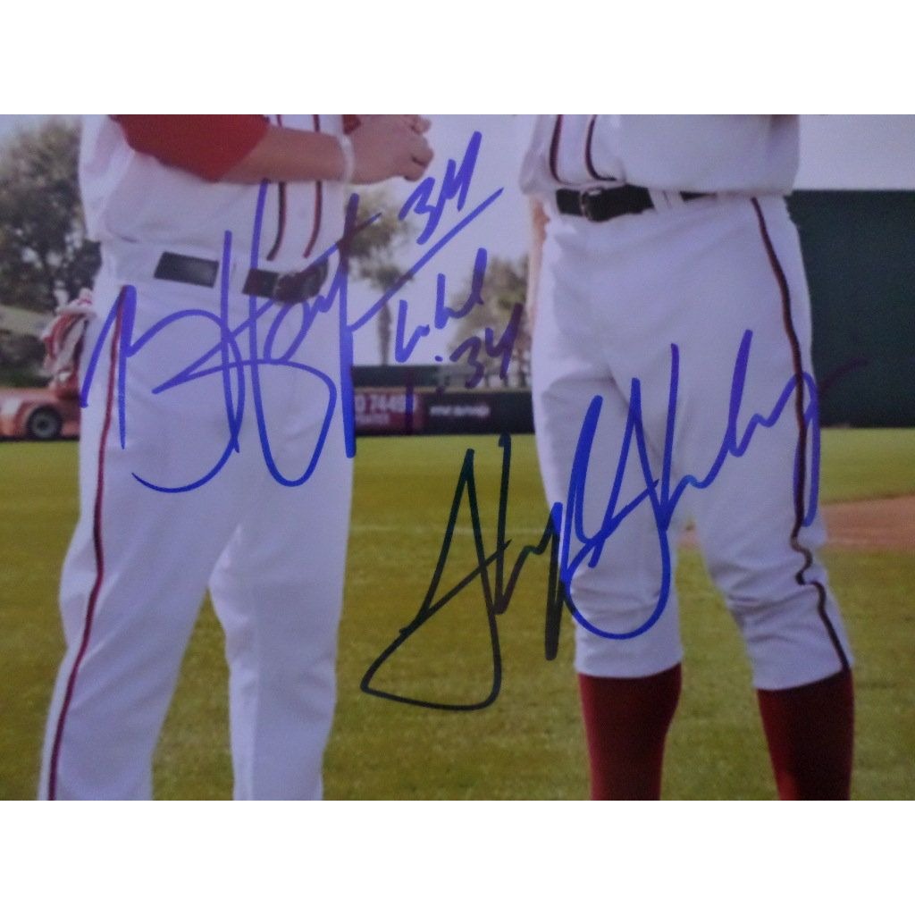 Bryce Harper and Stephen Strasburg 8 x 10 signed photo