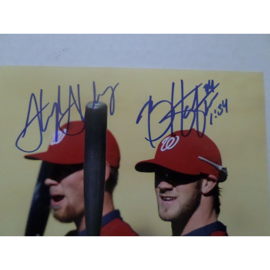 Bryce Harper and Stephen Strasburg 8 x 10 signed photo