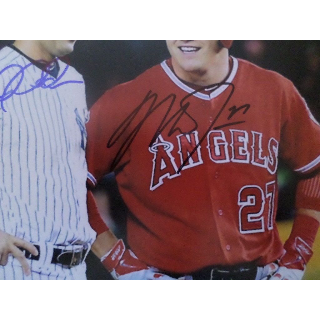 Derek Jeter and Mike Trout 8 by 10 signed photo with proof