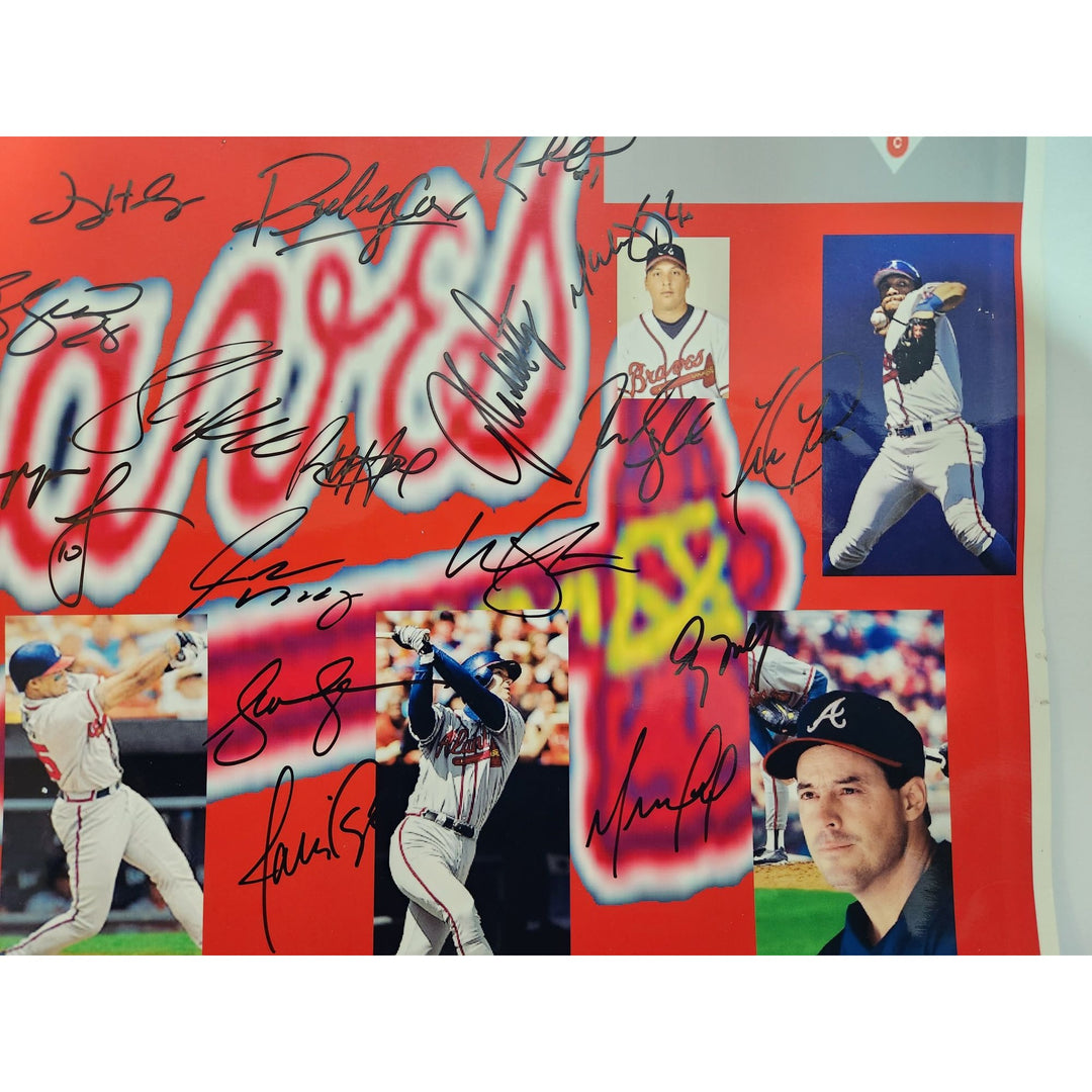 Atlanta Braves 2003 team signed Bobby Cox Andrew Jones Greg Maddox John Smoltz Chipper Jones