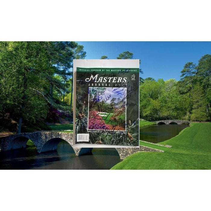 Tiger Woods Arnold Palmer Jack Nicklaus 20 Masters champions signed program with proof