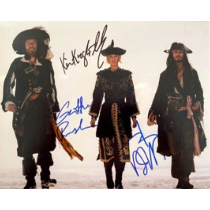 Pirates of the Caribbean Johnny Depp Keira Knightley 8 by 10 photo signed with proof