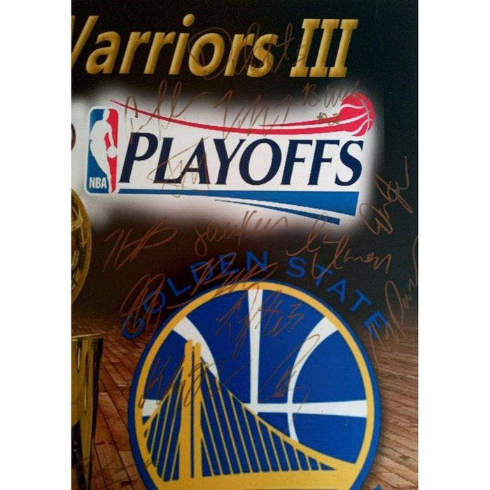 Certificate of Authenticity for Golden State Warriors Cleveland Cavaliers LeBron James Steph Curry Kyrie Irving 2017 team signed