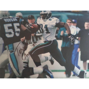 Philadelphia Eagles NFL Hall of Famer Terrell Owens 11 by 14 photo signed